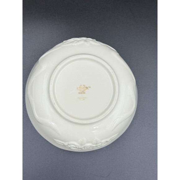 Vintage Lenox Rose Blossom Bowl Set W/ Certificate Of Authenticity 24K Embossed - Picture 10 of 13
